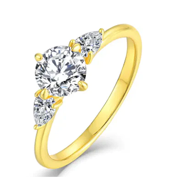 Anillos de compromiso chapa de oro sale