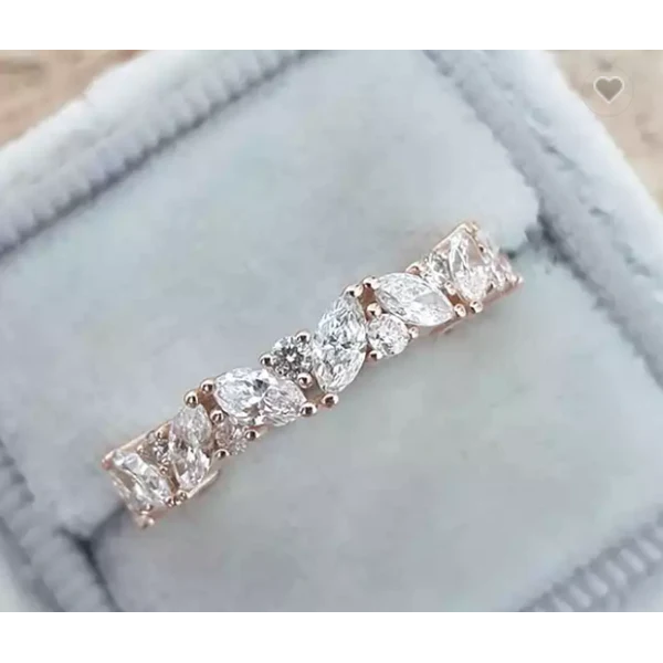 Anillo Solitario de Plata.925 Chapa de Oro 18 K