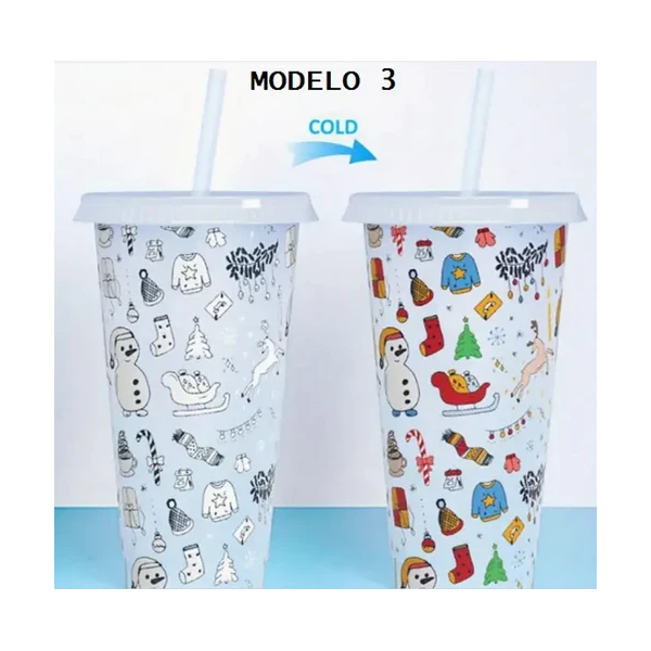 Vaso Magico Cambia de Color con Frio