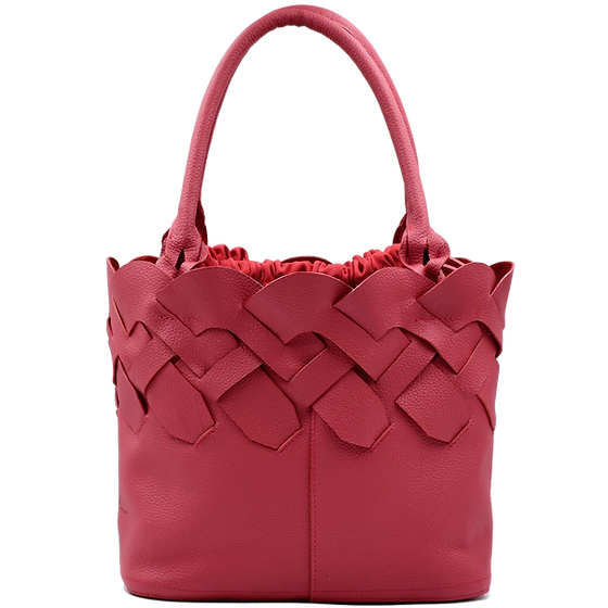 Bolso de Piel Genuina Rojo