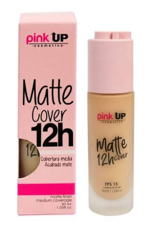 Matte Cover 12 Horas-Pink Up Base de Maquillaje para piel mixta