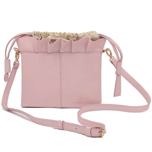 Bolso Piel Genuina Rosa