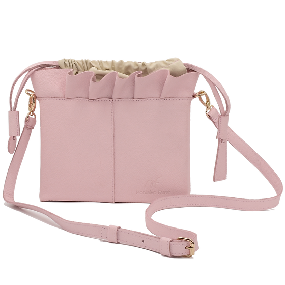 Bolso Piel Genuina Rosa