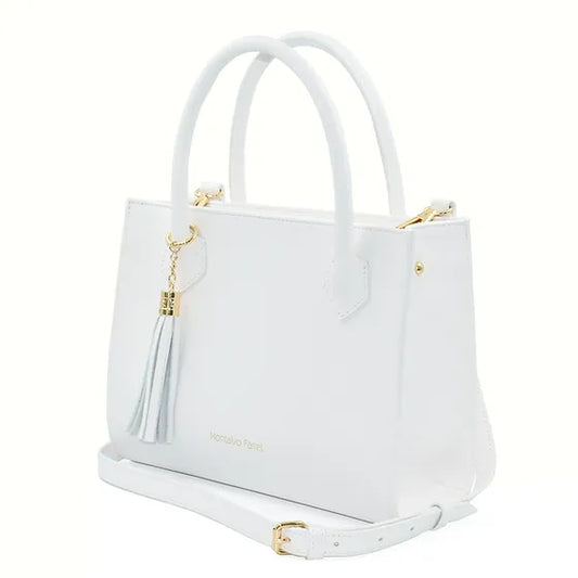 Bolso de Piel Genuina Blanco