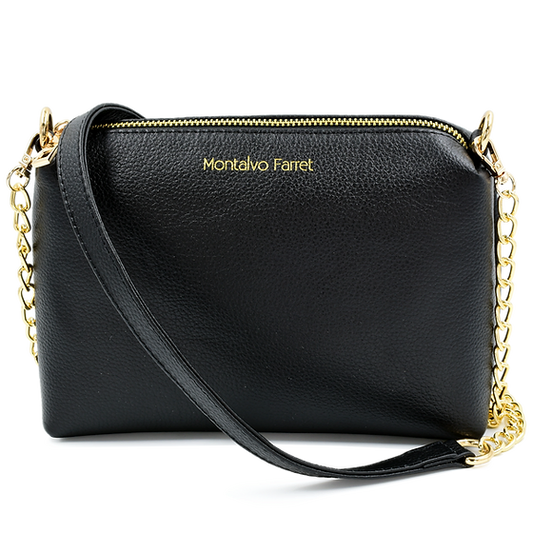 Bolso Piel Genuina Negro