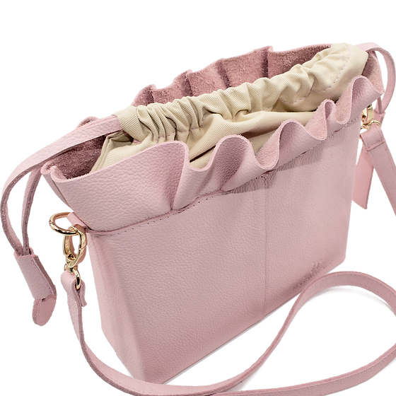 Bolso Piel Genuina Rosa