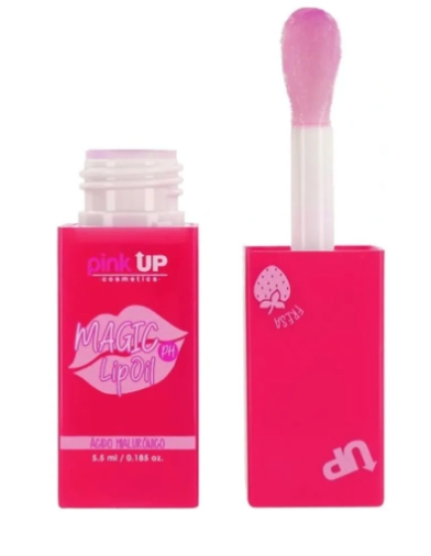 Lip Oil Pink Up Brillo Labial Magico Brillante Color Fresa